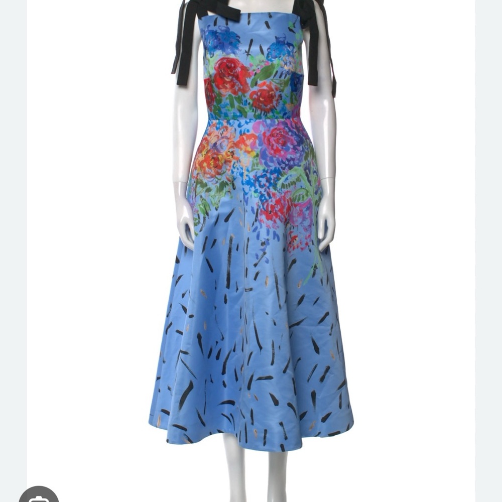 Christopher Kane Multicolor Floral Midi Dress
